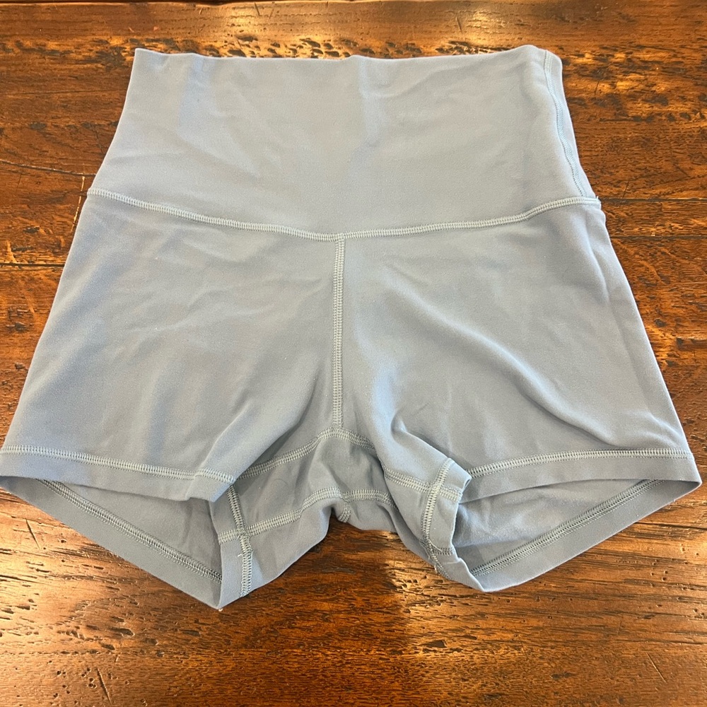 Lululemon Women's High-Waisted Gray-Blue Shorts